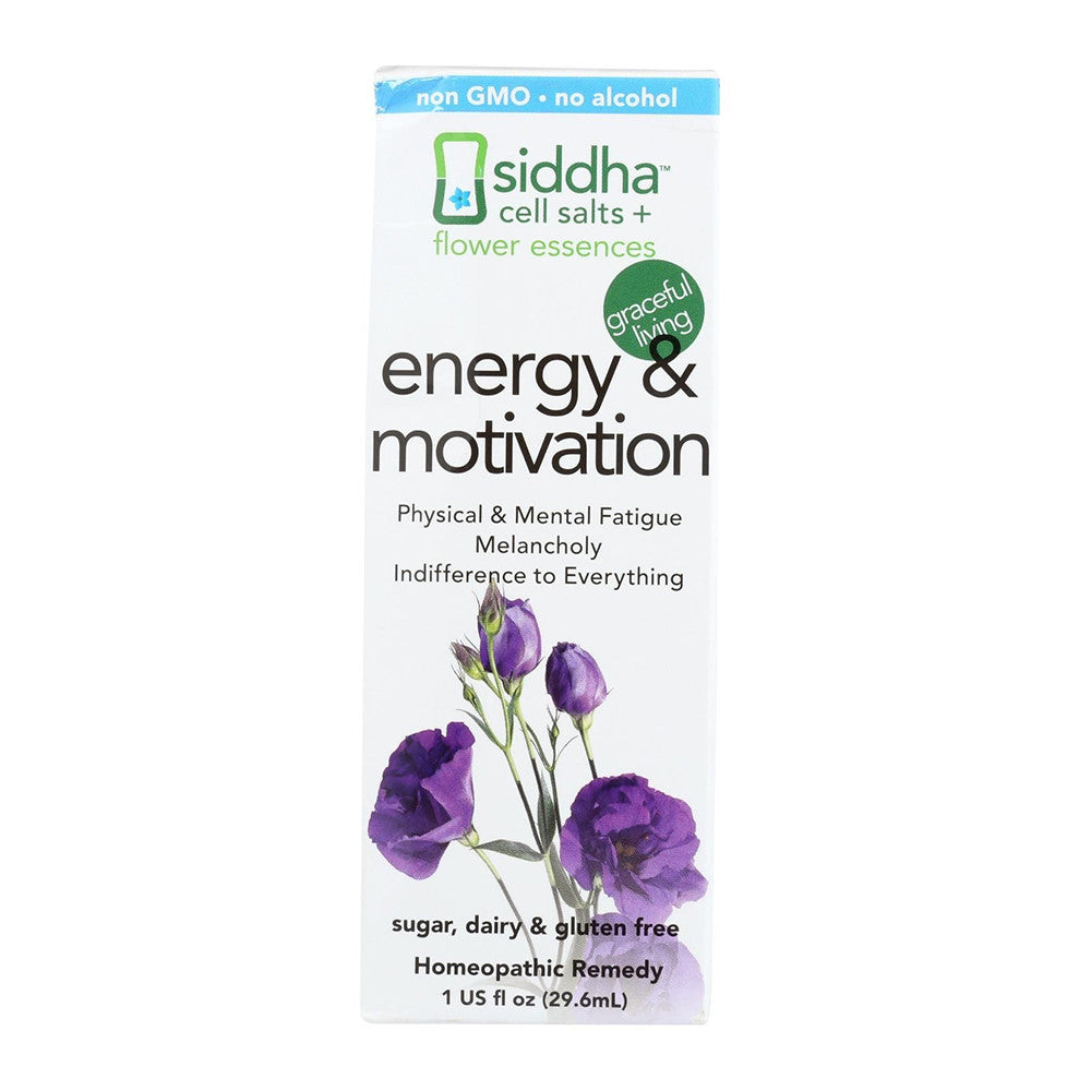 Siddha Cell Salts Plus Flower Essences Energy And Motivation Homeopathic Remedies, 1 Oz